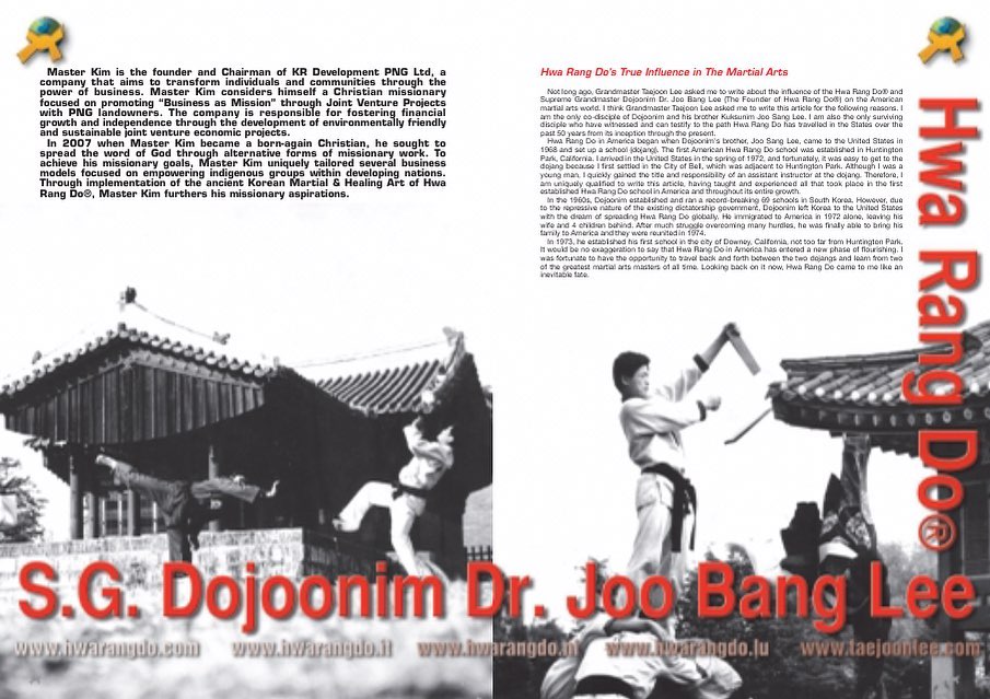 English Version:

In the August 2022 issue of Budo International Master Yong Suk Kim, one of the first students in America when the Founder Supreme Grandmaster Dr. Joo Bang Lee immigrated and opened his first school in the early 1970s tells of the true impact and influence of Hwa Rang Do in the development of the martial arts in the United States being the most comprehensive martial art in the world which sparked the mixing of martial arts.

#hwarang #hwarangdo #taesoodo #martialarts #mma #taekwondo #karate #history #motivation #inspiration #korea #koreanmartialarts #america #usa #founder #original #joobanglee #화랑 #화랑도 #태수도 #태권도 #무술 #이주방 #역사

https://issuu.com/budoweb/docs/martial_arts_magazine_budo_international_456_aug/92