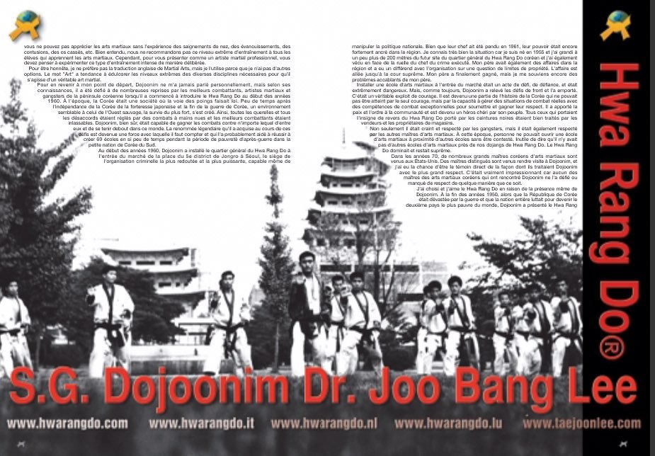 For Our French Friends:

In the August 2022 issue of Budo International Master Yong Suk Kim, one of the first students in America when the Founder Supreme Grandmaster Dr. Joo Bang Lee immigrated and opened his first school in the early 1970s tells of the true impact and influence of Hwa Rang Do in the development of the martial arts in the United States being the most comprehensive martial art in the world which sparked the mixing of martial arts.

#hwarang #hwarangdo #taesoodo #martialarts #mma #taekwondo #karate #history #motivation #inspiration #korea #koreanmartialarts #america #usa #founder #original #joobanglee #화랑 #화랑도 #태수도 #태권도 #무술 #이주방 #역사

https://issuu.com/budoweb/docs/magazine_arts_martiaux_budo_international_456_1_/92