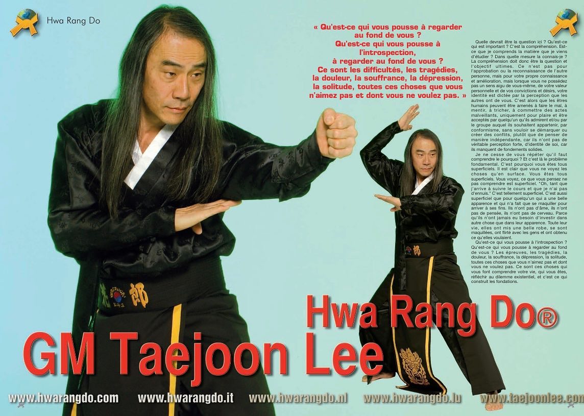 (French Version) In the May 2023 Budo International Grandmaster Taejoon Lee writes about “How Good People Do Evil”.

“When you have been slapped by God, it is clearly then that you need to reflect about your life and change your course, as that is surely merciful compared to the coming lightning bolt to strike you dead. Even with the humblest knuckle push-ups as discipline, it is then that you need to think deeply about what you are doing and how you’re going to better improve your situation, your condition. If you focus on not being slapped or not doing push-ups, then that is all you’ll end up doing because you haven’t learned the lesson. The slap, the push-ups is a result of your actions and without understanding the cause of your actions, you will never fix it.”

Read the full article: 
https://issuu.com/budoweb/docs/magazine_arts_martiaux_budo_international_475_1_/72

#hwarang #hwarangdo #taesoodo #martialarts #korean #koreanmartialarts #motivation #inspiration #fear #goodness #화랑 #화랑도 #이태준